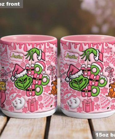 Merry Grinchmas - Personalized Stole Christmas Accent Mug Grinch Accent Mug