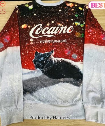 Bold Cat Graphic Sweatshirt - Unique Cosmic Design By Haotees - Perfect For Cat Lovers!