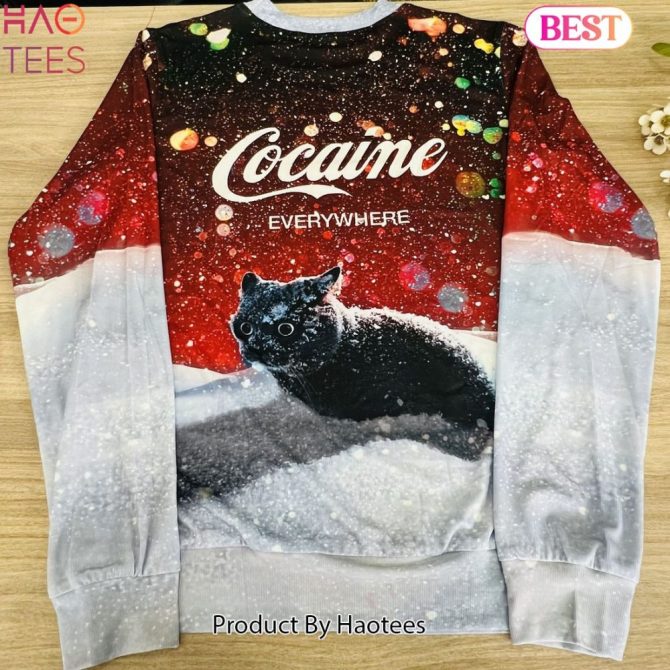 Bold Cat Graphic Sweatshirt - Unique Cosmic Design By Haotees - Perfect For Cat Lovers!