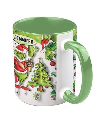 Is It Too Late To Be Good - Personalized Stole Christmas Accent Mug Grinch Accent Mug