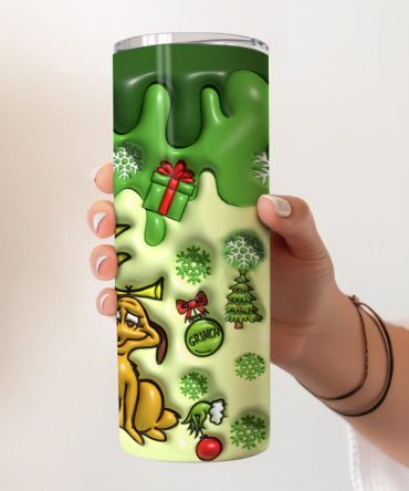 Merry Grinchmas - Personalized Stole Christmas Skinny Tumbler Grinch Skinny Tumbler