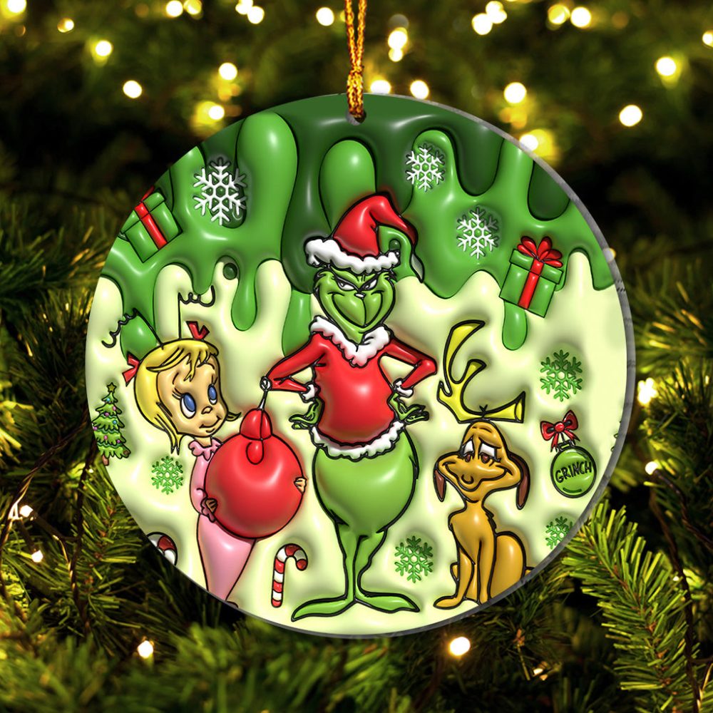 Grinch Merry Grinchmas - Personalized Stole Christmas Ornament