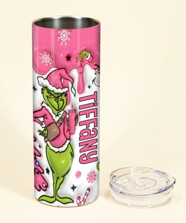 Merry Grinchmas - Personalized Stole Christmas Skinny Tumbler Grinch Skinny Tumbler