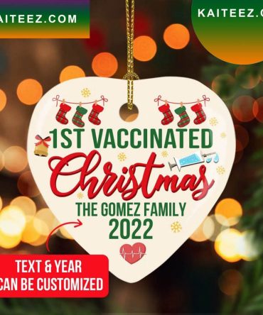 1St Vaccinated Family Christmas Ornament