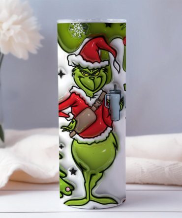 Merry Grinchmas - Personalized Stole Christmas Skinny Tumbler Grinch Skinny Tumbler