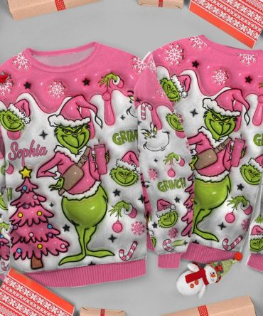 Merry Grinchmas - Personalized Stole Christmas Ugly Sweater Grinch Sweater