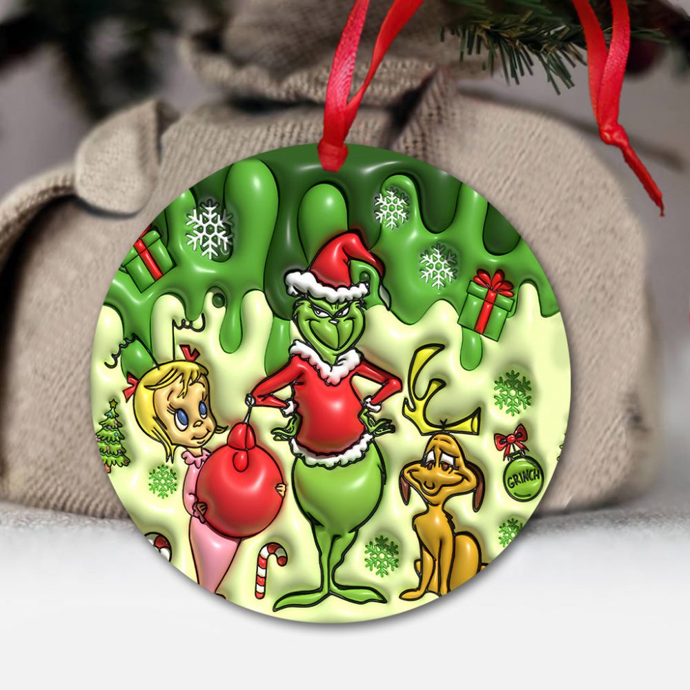 Merry Grinchmas - Personalized Stole Christmas Ornament Grinch Christmas Ornaments, Grinch Lover Gifts, Unique Grinch Ornaments, Custom Grinch Decor - Image 2