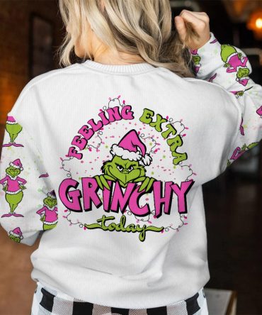 Feeling Extra Grinchy - Personalized Stole Christmas Ugly Sweater Grinch Sweater
