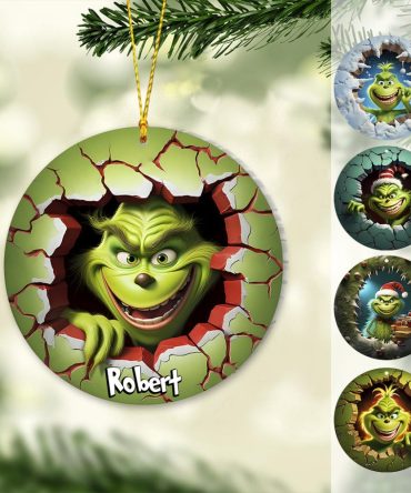 Grinch Merry Grinchmas - Personalized Stole Christmas Ornament
