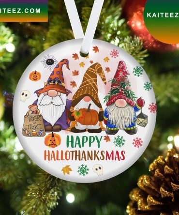 Christmas Gnomes Hallothanksmas Halloween Christmas Ornament