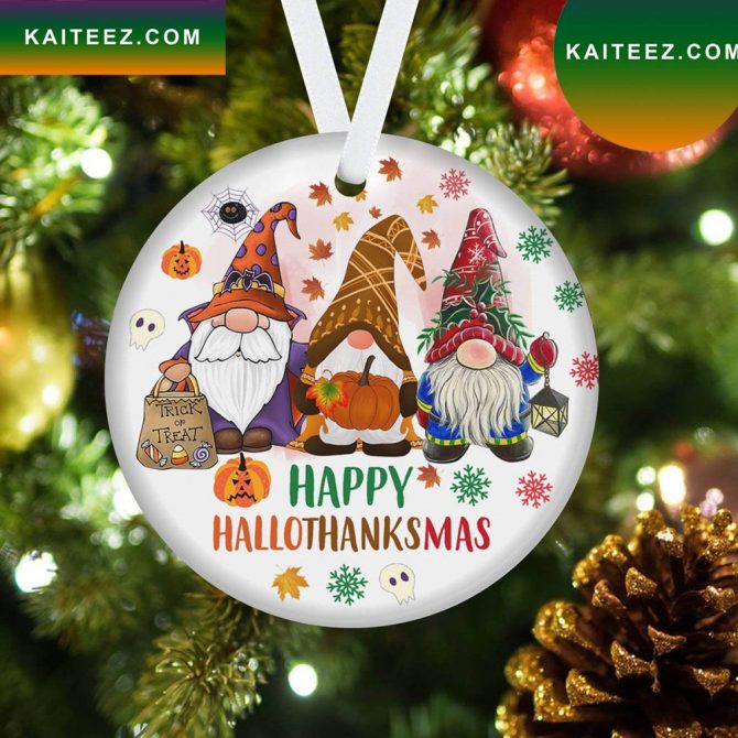 Christmas Gnomes Hallothanksmas Halloween Christmas Ornament