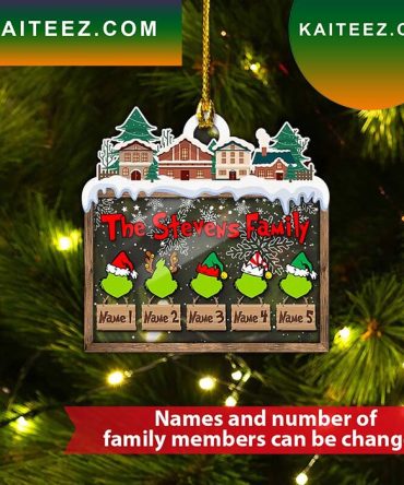Custom Grinch Family Name Grinch Christmas Ornament