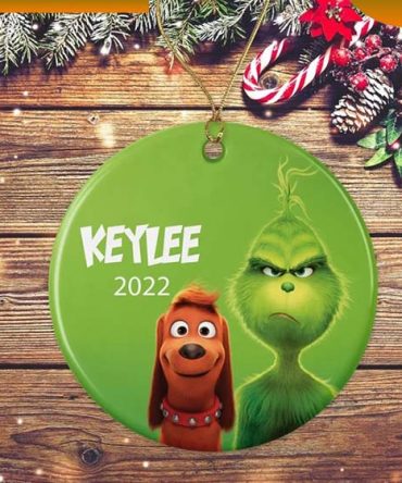 Cute The Grinch And  Max Grinch Christmas Ornament