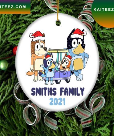 Family Bluey Personalized Gifts Christmas Ornament