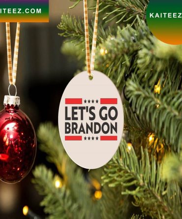 Lets Go Brandon Funny Quotes Circle Christmas Ornament