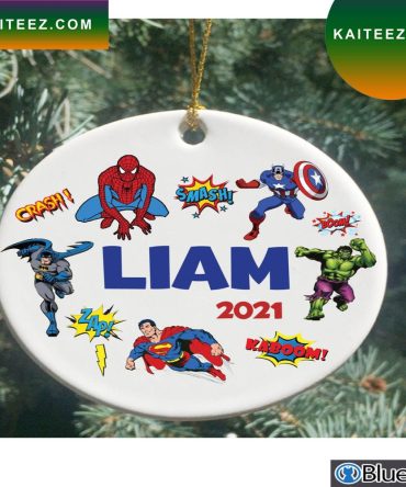 Personalized Dc Comics X Marvel Studios Superhero Universes Christmas Ornament