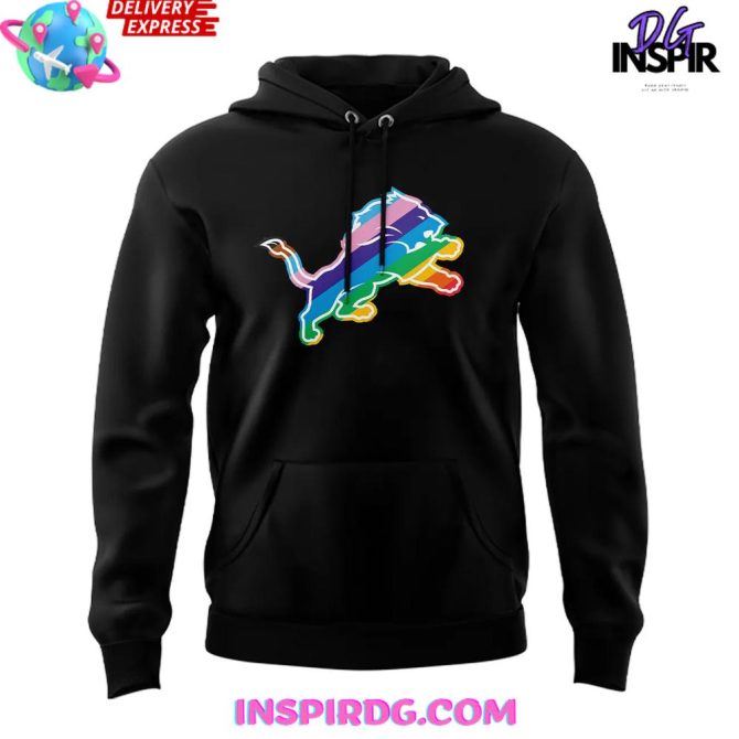 2025 Detroit Lions Pride Celebrating Edition All Over Print Hoodie - Image 2