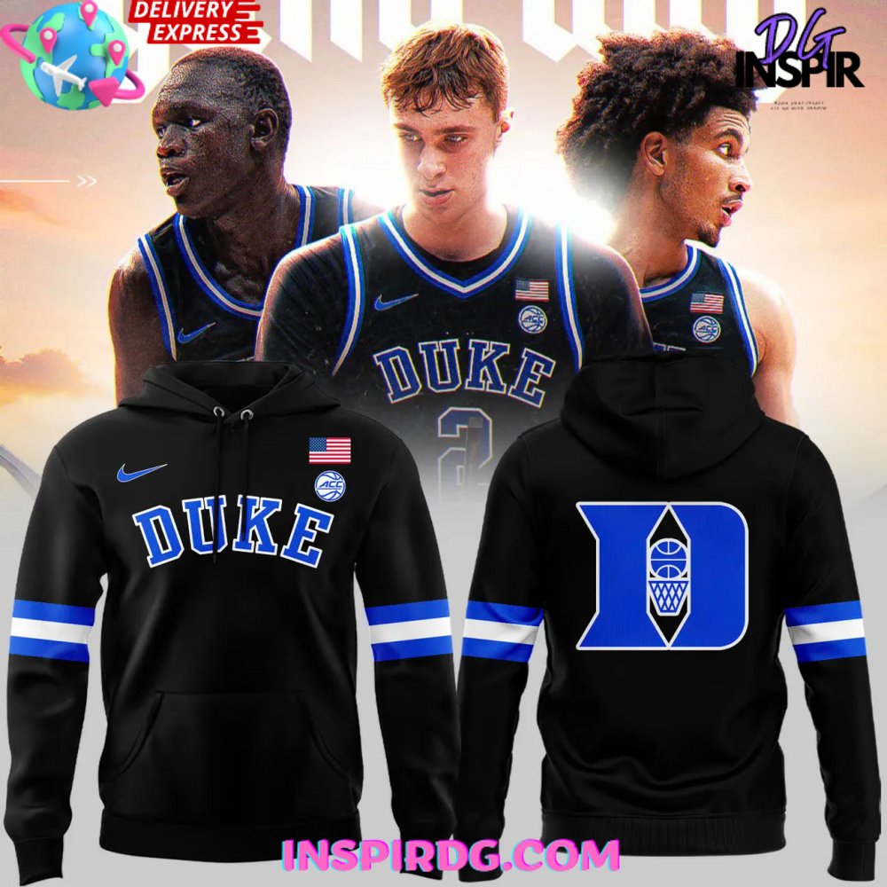 2025 Duke Men’S Basketball Black Uniform All Over Print Hoodie, 3D Hoodie