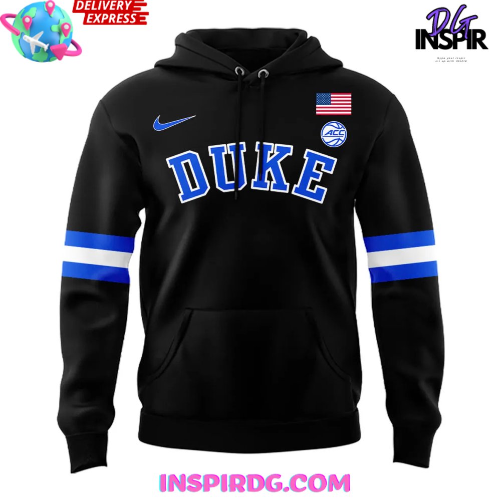 2025 Duke Men’S Basketball Black Uniform All Over Print Hoodie, 3D Hoodie - Image 2
