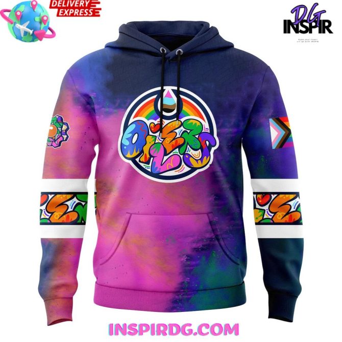 Edmonton Oilers 2025 Pride Month Nfl All Over Print Hoodie - Image 2