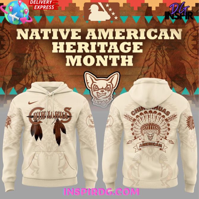 2025 El Paso Chihuahuas Celebrating Native American Heritage Special All Over Print Hoodie
