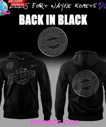 2025 Fort Wayne Komets Back In Black Limited All Over Print Hoodie