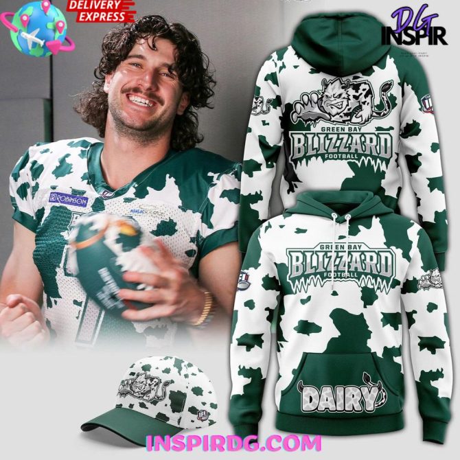 2025 Green Bay Blizzard X Dairy Night Special All Over Print Hoodie