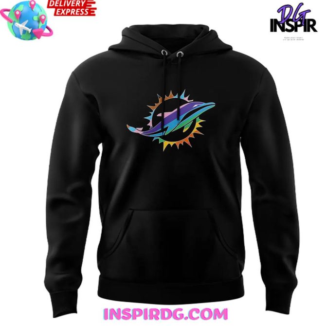 2025 Miami Dolphins Pride Month Edition All Over Print Hoodie - Image 2
