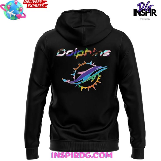 2025 Miami Dolphins Pride Month Edition All Over Print Hoodie - Image 3