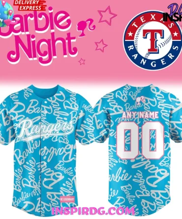 2025 Rangers X Barbie Night Game Blue Jersey
