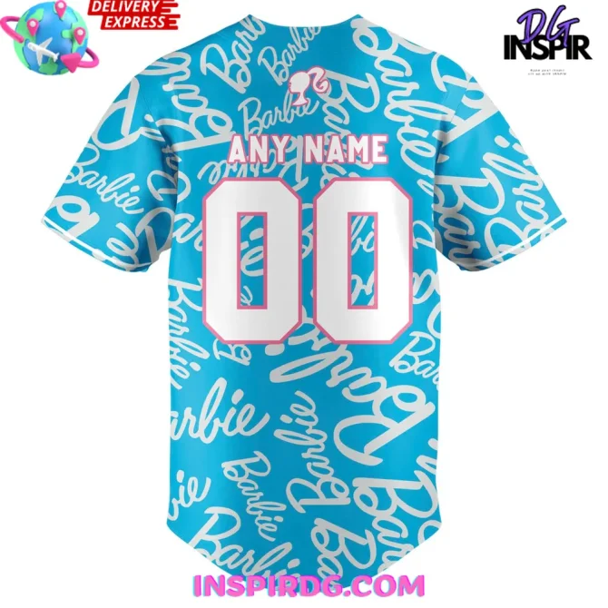 2025 Rangers X Barbie Night Game Blue Jersey - Image 3