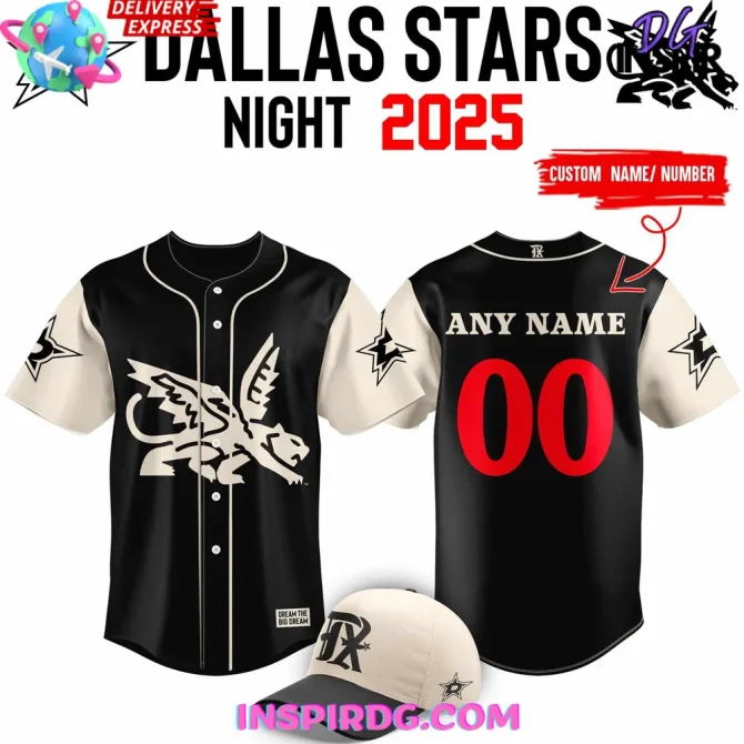 2025 Texas Rangers X Dallas Stars Night Edition Baseball Jersey