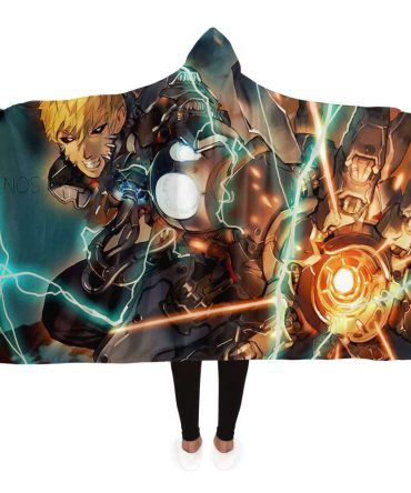 One Punch Man Genos Power 3D Hooded Blanket