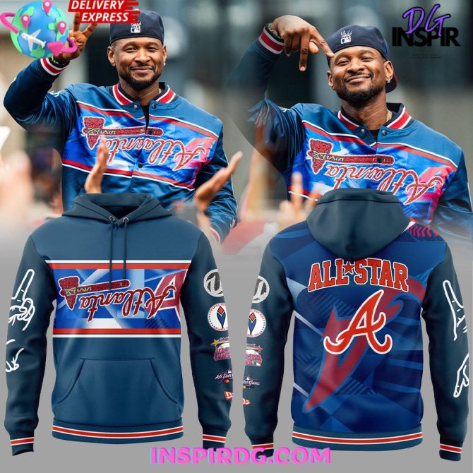 Atlanta Braves X Usher 2025 All-Star All Over Print Hoodie