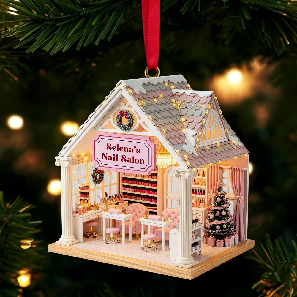 Nail Salon Miniature Acrylic Ornament - Personalized Gifts For Her 06Pglu241025