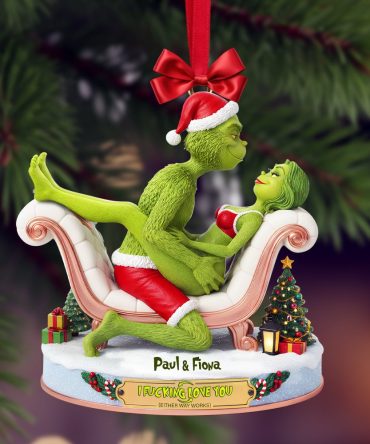 Naughty Green Couple Ornament - Personalized Gifts For Couples 01Ohlu101025