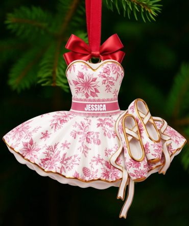Blooming Ballet Dress Ornament - Personalized Gifts For Ballerina 02Pglu111025