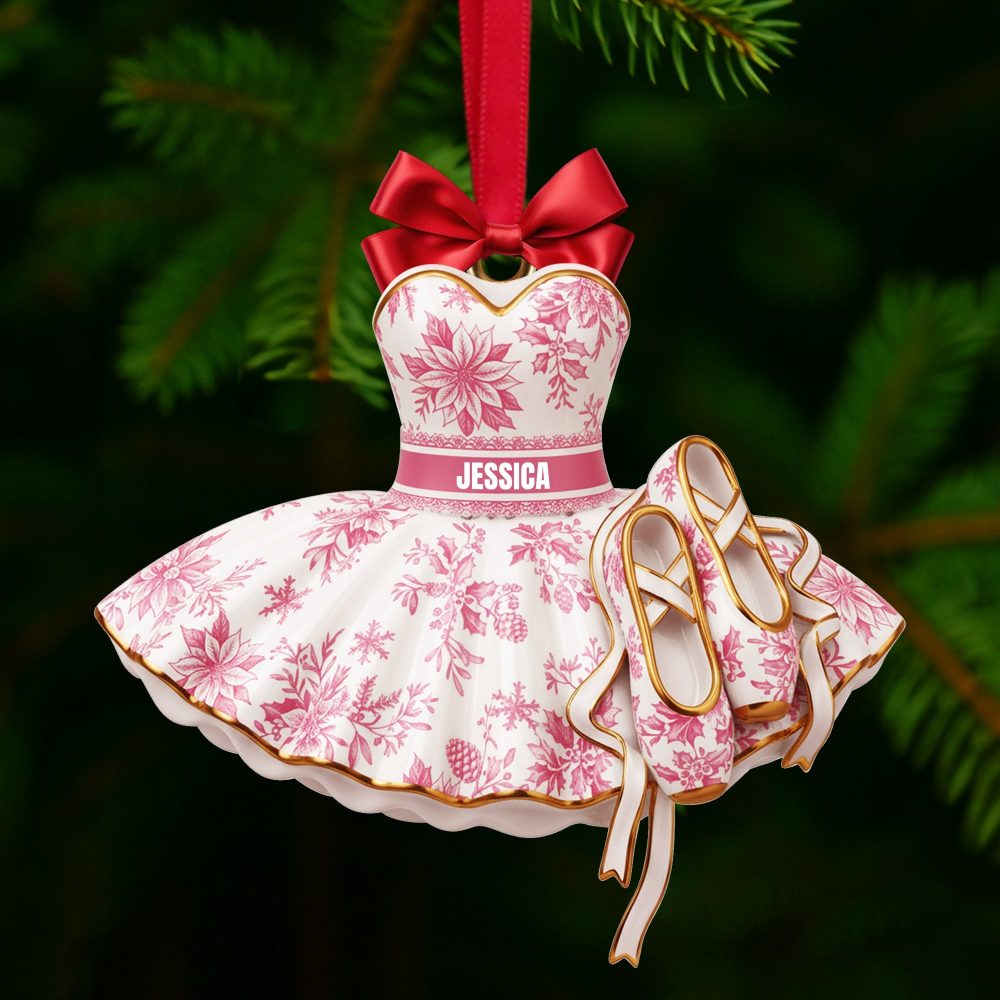 Blooming Ballet Dress Ornament - Personalized Gifts For Ballerina 02Pglu111025