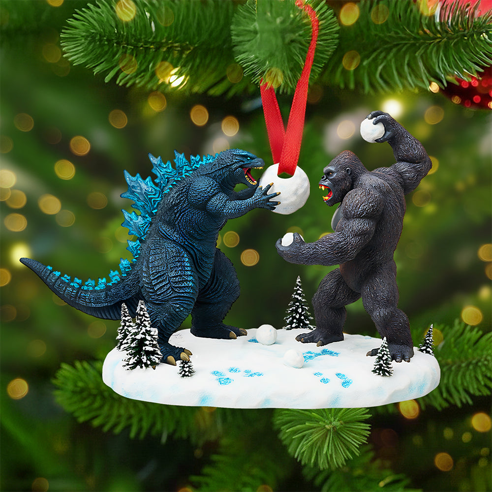 Fun Snowball Fight Christmas Ornament, Personalized Gifts For Fans 01Qhta160925 - Image 2