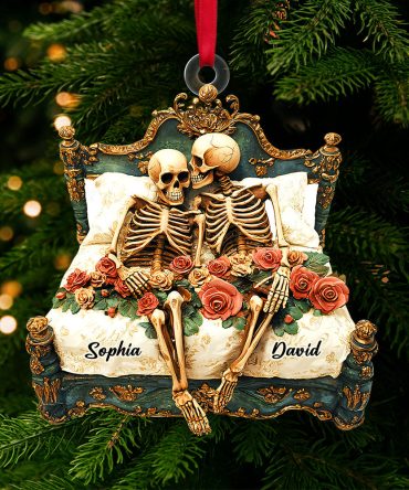 Personalized Gifts For Couple Acrylic Ornament Skull Couple 02Ohtn191124