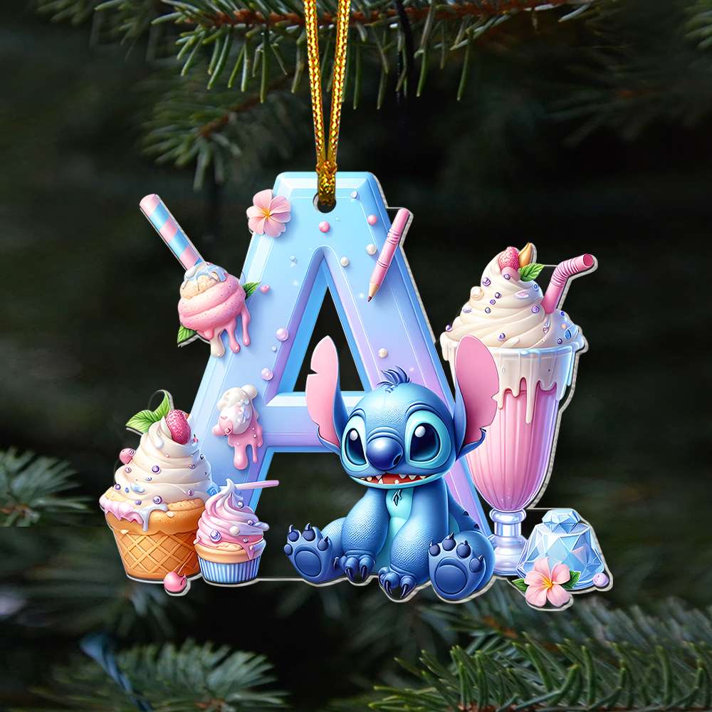 Personalized Gift For Christmas Alphabet Ornament 04Ohmh241024