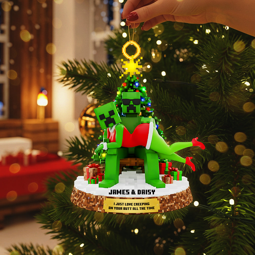 Personalized Gifts For Christmas, Naughty Couple Acrylic Ornament 03Tgta110925