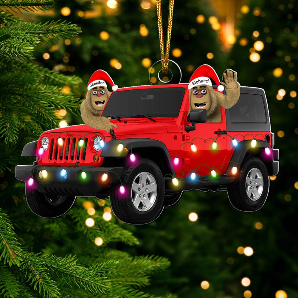 Personalized Gifts For Off Road Lovers Christmas Ornament, Happy Bigfoot 06Qhqn140924
