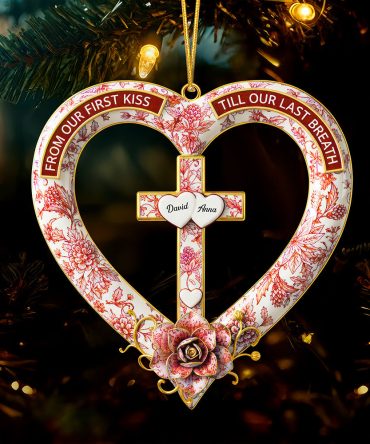 Christian Couple Christmas Ornament - Personalized Gifts For Couple 02Toqn300925