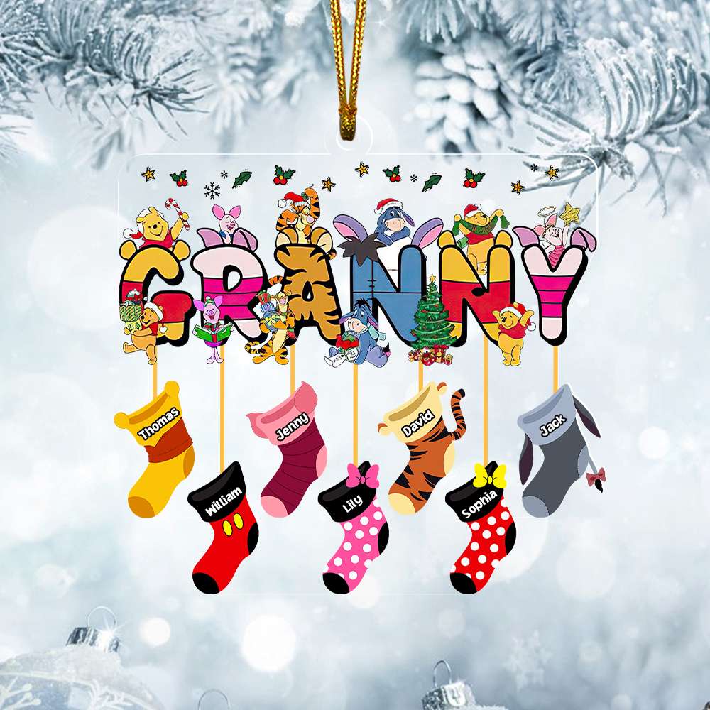 Personalized Gifts For Grandma Socks Christmas Ornament 04Xqdt251024 - Image 4