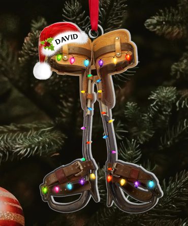 Personalized Gifts For Lineman Ornament, Climbing Spikes 04Qhqn011124