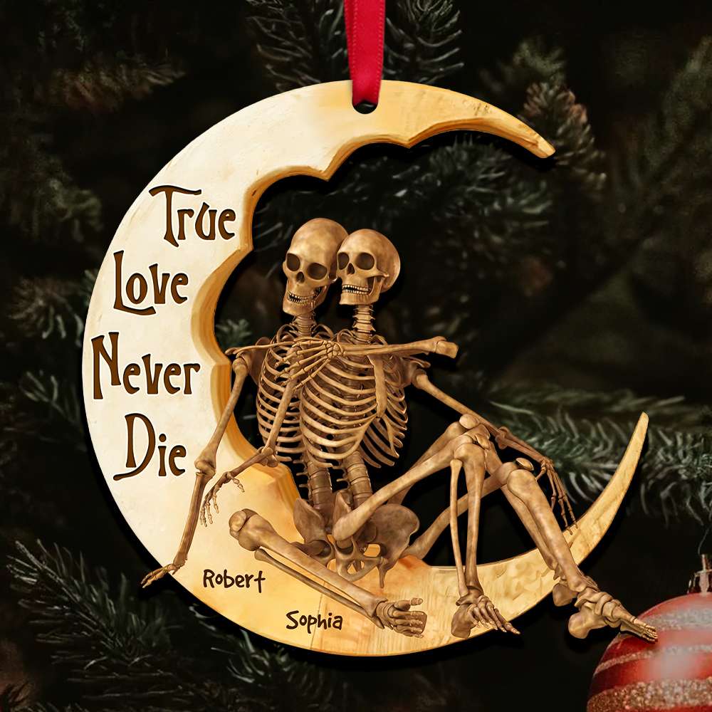 Personalized Gifts For Skull Couple Christmas Ornament 01Ohdt191124