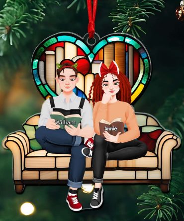 Personalized Gifts For Couple Christmas Ornament, Love Book 04Tglu031024Pa