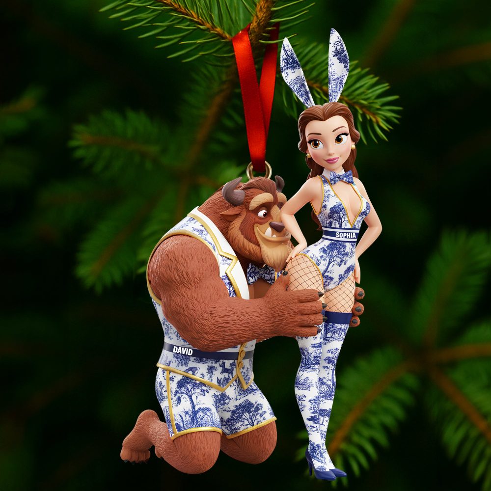 Cheeky Fairytale Couple Ornament - Personalized Gifts For Couple 05Ohlu031025 - Image 2