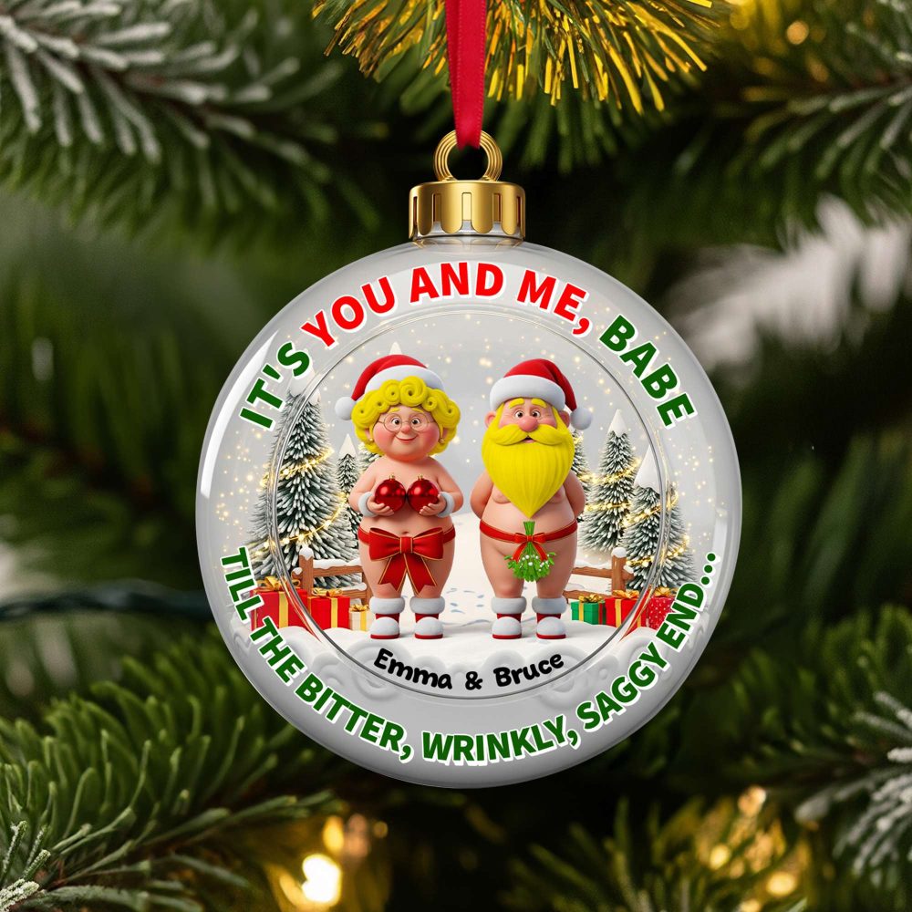 Grumpy Couple Christmas Ornament - Personalized Gift For Couple 04Nalu200825 - Image 3